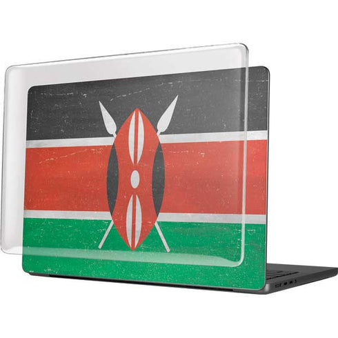 Kenya Flag Distressed MacBook Pro 14in (2021-24) Case plus Skin