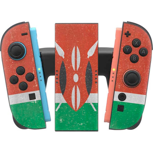 Kenya Flag Distressed Nintendo Switch 2 (2025) Joy-Con Controller Skin