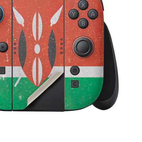 Kenya Flag Distressed Nintendo Switch 2 (2025) Joy-Con Controller Skin