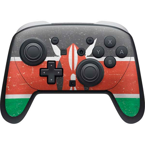 Kenya Flag Distressed Nintendo Skins
