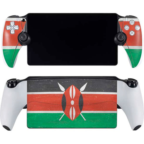 Kenya Flag Distressed PlayStation Portal Remote Player Skin