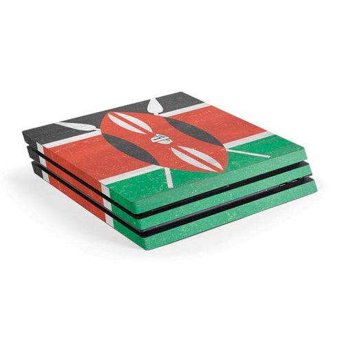 Kenya Flag Distressed PlayStation PS4 Skins