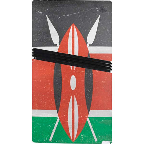 Kenya Flag Distressed PS5 Pro Bundle Skin