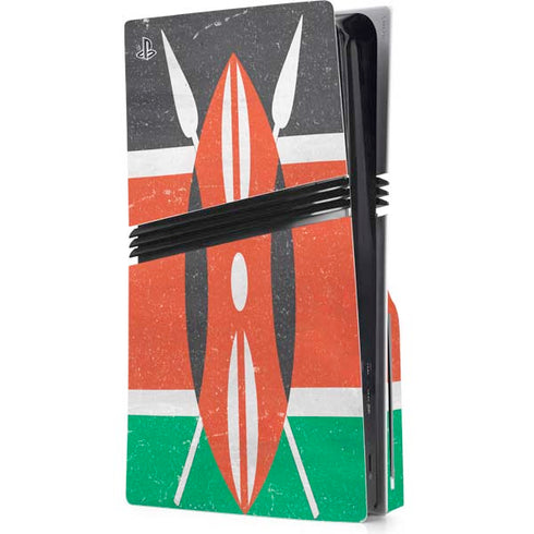 Kenya Flag Distressed PlayStation PS5 Skins