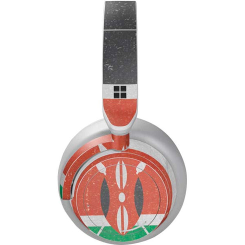 Kenya Flag Distressed Surface Headphones Skin