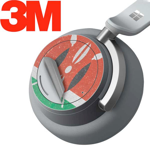 Kenya Flag Distressed Surface Headphones Skin