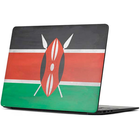 Kenya Flag Distressed Surface Laptop 7 13.8in Skin
