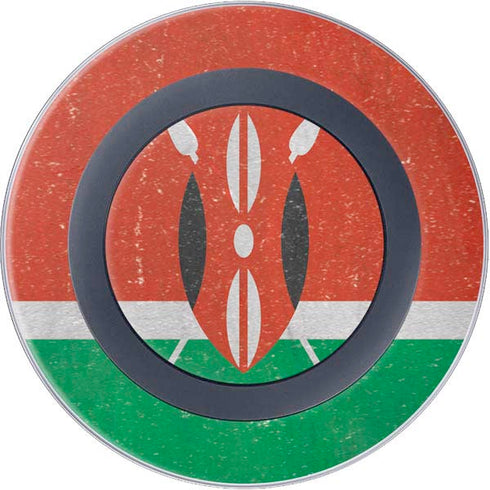Kenya Flag Distressed Wireless Charger Skin