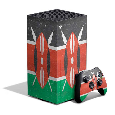 Kenya Flag Distressed XBox Series X Digital Edition Bundle Skin