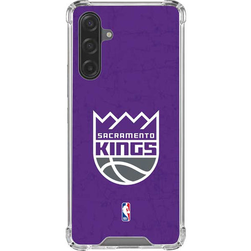 NBA Sacramento Kings Distressed Galaxy A17 Clear Case