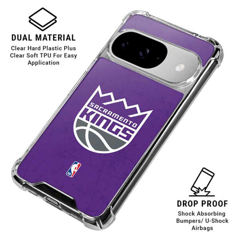 NBA Sacramento Kings Distressed Google Pixel 10 Clear Case