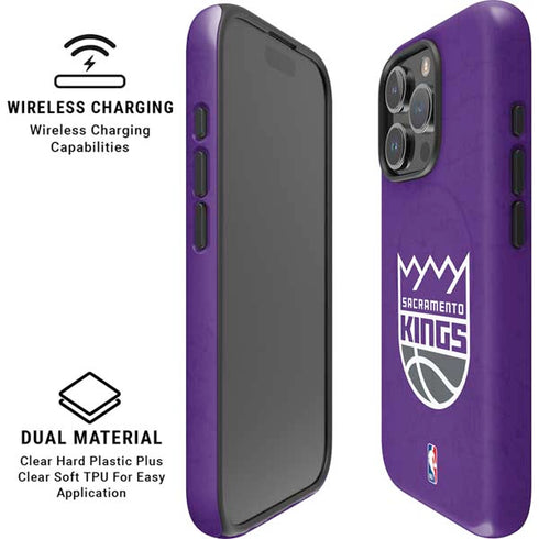 NBA Sacramento Kings Distressed iPhone 16 Pro Magsafe Impact Case