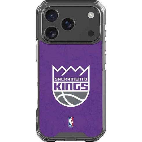 NBA Sacramento Kings Distressed iPhone 17 Pro Clear Case