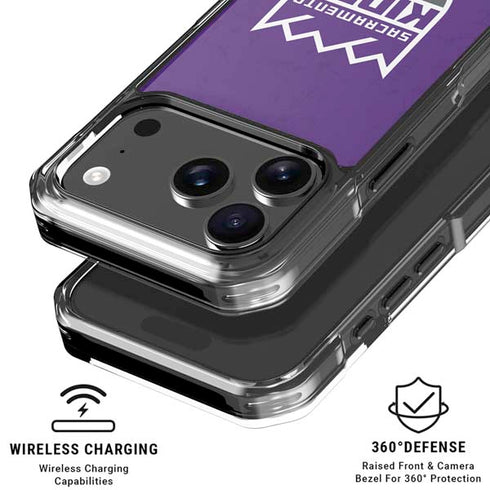 NBA Sacramento Kings Distressed iPhone 18 Pro Clear Case