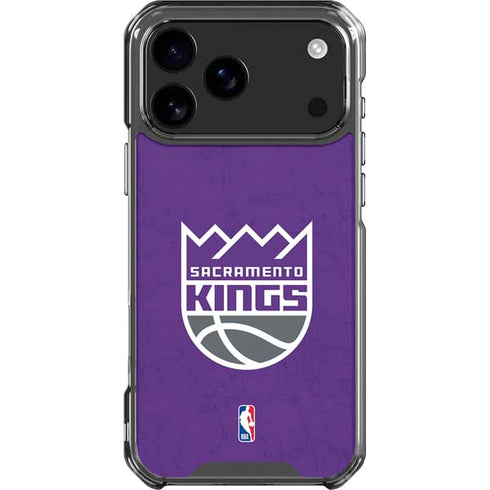 NBA Sacramento Kings Distressed iPhone 18 Pro Max Clear Case