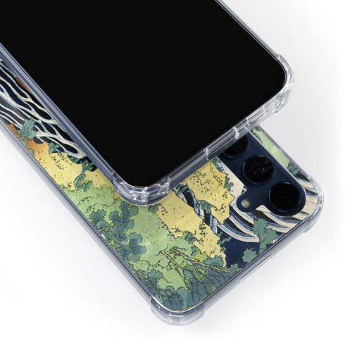 Kirifuri Falls in Kurokawa Mountain by Hokusai Galaxy A35 5G Clear Case