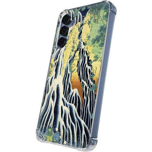 Kirifuri Falls in Kurokawa Mountain by Hokusai Galaxy A55 5G Clear Case