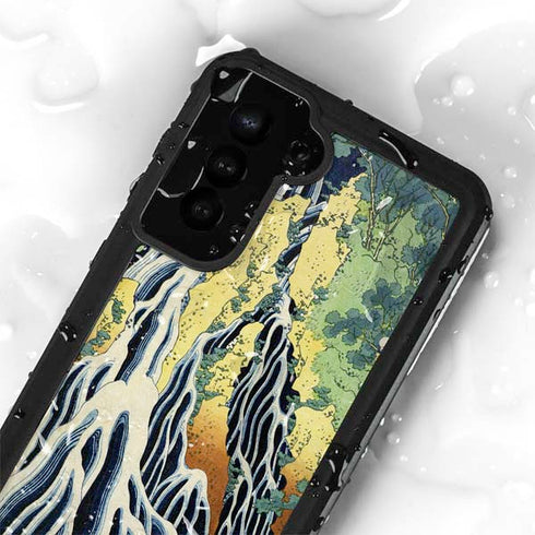Kirifuri Falls in Kurokawa Mountain by Hokusai Galaxy S24 Plus Waterproof Case