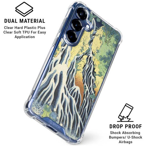Kirifuri Falls in Kurokawa Mountain by Hokusai Galaxy S25 Plus Clear Case