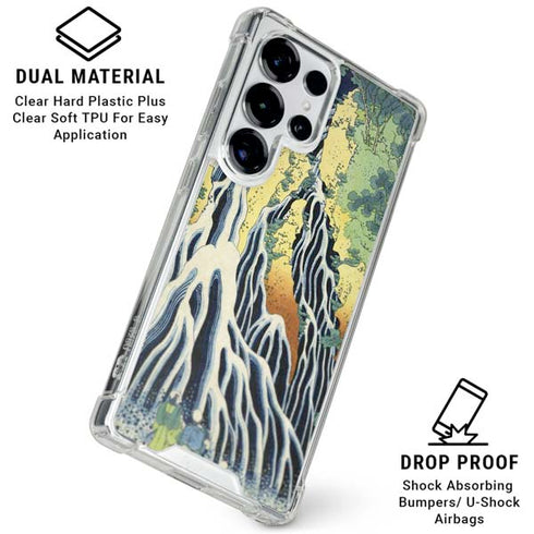 Kirifuri Falls in Kurokawa Mountain by Hokusai Galaxy S25 Ultra Clear Case
