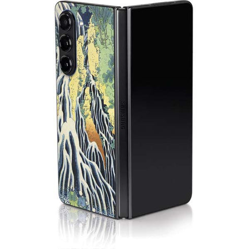 Kirifuri Falls in Kurokawa Mountain by Hokusai Galaxy Z Fold5 5G Skin