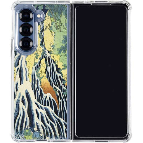 Kirifuri Falls in Kurokawa Mountain by Hokusai Galaxy Z Fold6 Clear Case