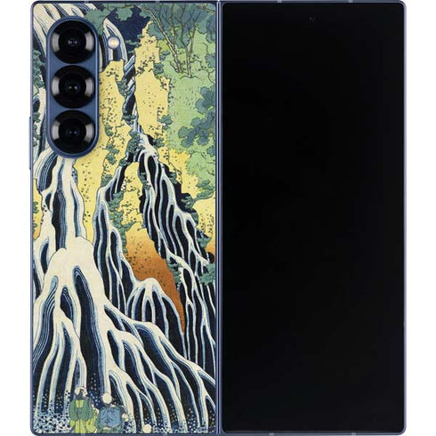 Kirifuri Falls in Kurokawa Mountain by Hokusai Galaxy Z Fold6 Skin
