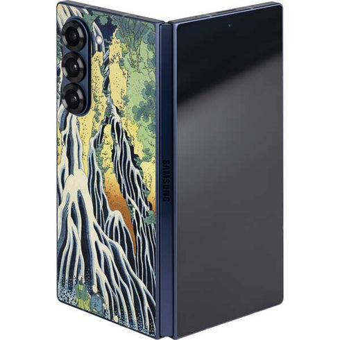 Kirifuri Falls in Kurokawa Mountain by Hokusai Galaxy Z Fold6 Skin