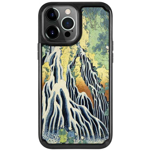 Kirifuri Falls in Kurokawa Mountain by Hokusai iPhone Cases