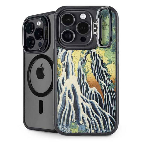 Kirifuri Falls in Kurokawa Mountain by Hokusai iPhone 14 Pro Kickstand Case
