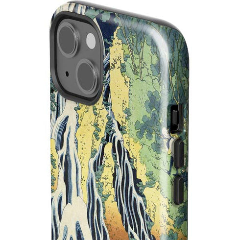 Kirifuri Falls in Kurokawa Mountain by Hokusai iPhone 15 Impact Case