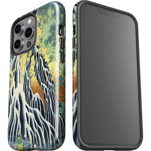 Kirifuri Falls in Kurokawa Mountain by Hokusai iPhone 15 Pro Impact Case