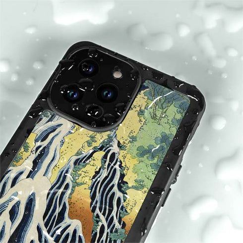Kirifuri Falls in Kurokawa Mountain by Hokusai iPhone 15 Pro Waterproof Case