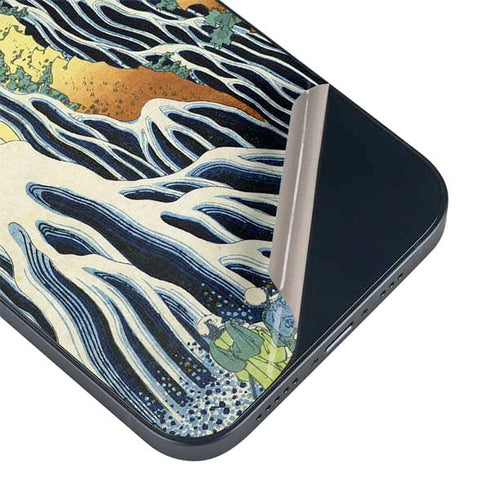 Kirifuri Falls in Kurokawa Mountain by Hokusai iPhone 15 Skin