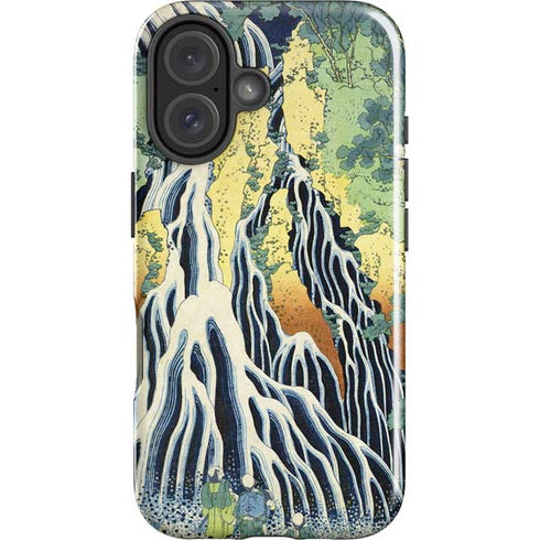 Kirifuri Falls in Kurokawa Mountain by Hokusai iPhone 16 Impact Case