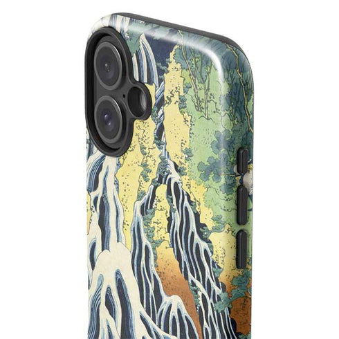 Kirifuri Falls in Kurokawa Mountain by Hokusai iPhone 16 Plus Impact Case