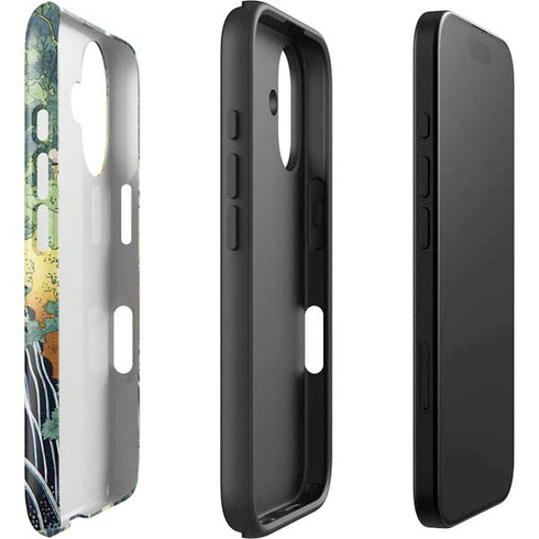 Kirifuri Falls in Kurokawa Mountain by Hokusai iPhone 16 Plus Impact Case