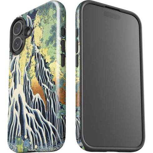 Kirifuri Falls in Kurokawa Mountain by Hokusai iPhone 16 Plus Impact Case