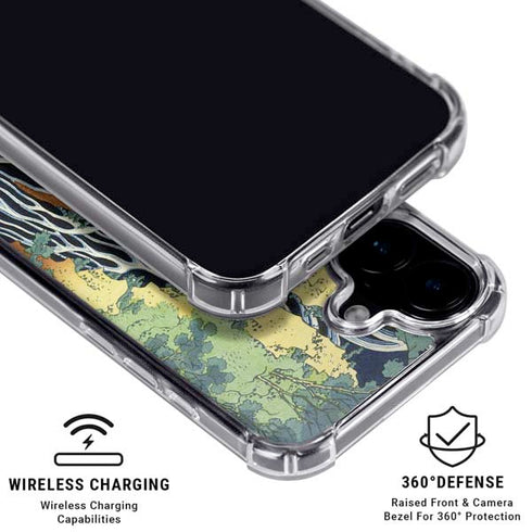 Kirifuri Falls in Kurokawa Mountain by Hokusai iPhone 16 Plus MagSafe Case