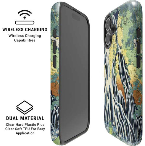 Kirifuri Falls in Kurokawa Mountain by Hokusai iPhone 16 Plus Magsafe Impact Case