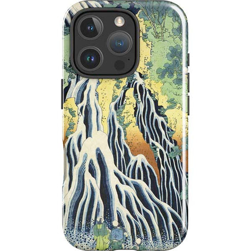 Kirifuri Falls in Kurokawa Mountain by Hokusai iPhone 16 Pro Impact Case