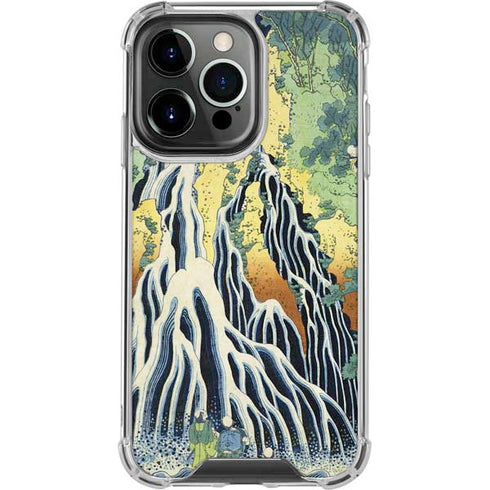 Kirifuri Falls in Kurokawa Mountain by Hokusai iPhone 16 Pro Max Clear Case