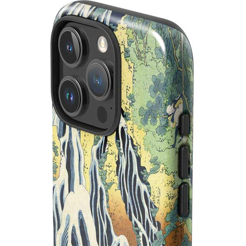 Kirifuri Falls in Kurokawa Mountain by Hokusai iPhone 16 Pro Max Impact Case