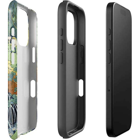 Kirifuri Falls in Kurokawa Mountain by Hokusai iPhone 16 Pro Max Impact Case