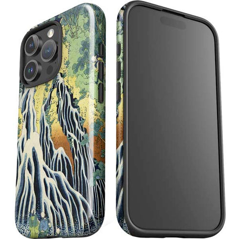 Kirifuri Falls in Kurokawa Mountain by Hokusai iPhone 16 Pro Max Impact Case