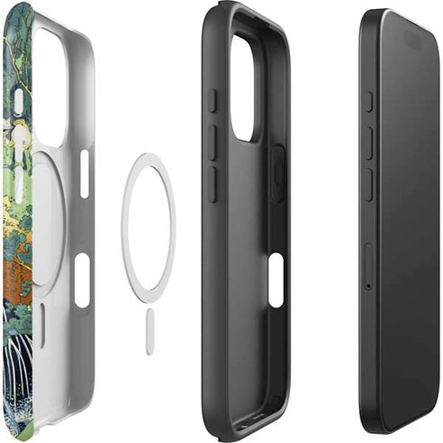 Kirifuri Falls in Kurokawa Mountain by Hokusai iPhone 16 Pro Max Magsafe Impact Case