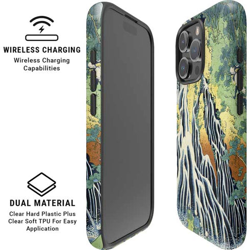 Kirifuri Falls in Kurokawa Mountain by Hokusai iPhone 16 Pro Max Magsafe Impact Case