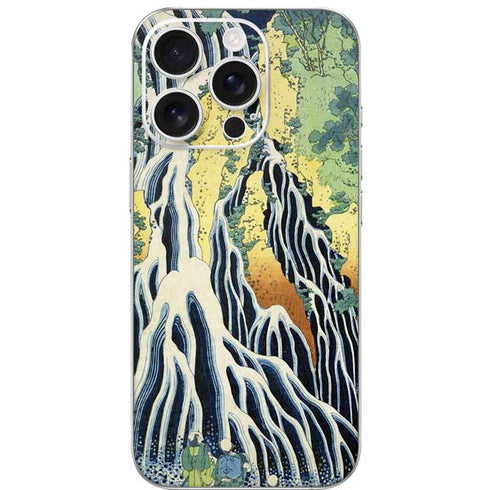 Kirifuri Falls in Kurokawa Mountain by Hokusai iPhone 16 Pro Skin