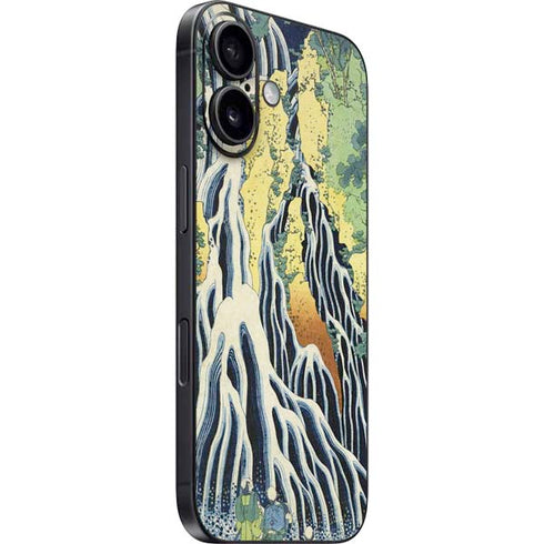 Kirifuri Falls in Kurokawa Mountain by Hokusai iPhone 16 Skin