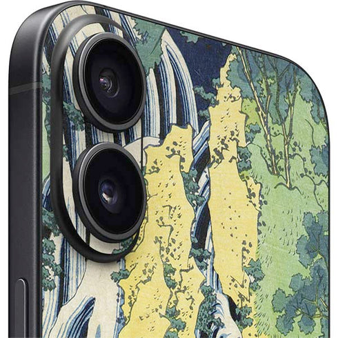 Kirifuri Falls in Kurokawa Mountain by Hokusai iPhone 16 Skin